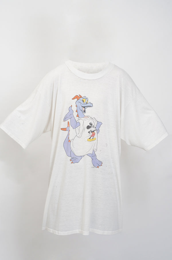 80`s "DISNEY" -"FIGMENT" Printed S/S Long T-Shirt-