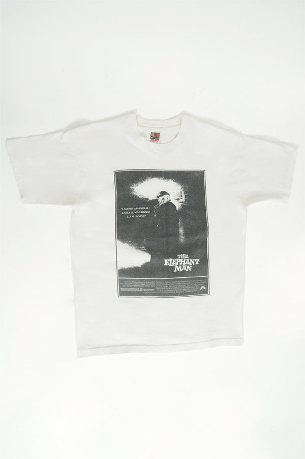90's "FRUIT OF THE LOOM" -"ELEPHANT MAN" Movie Printed S/S Tee-