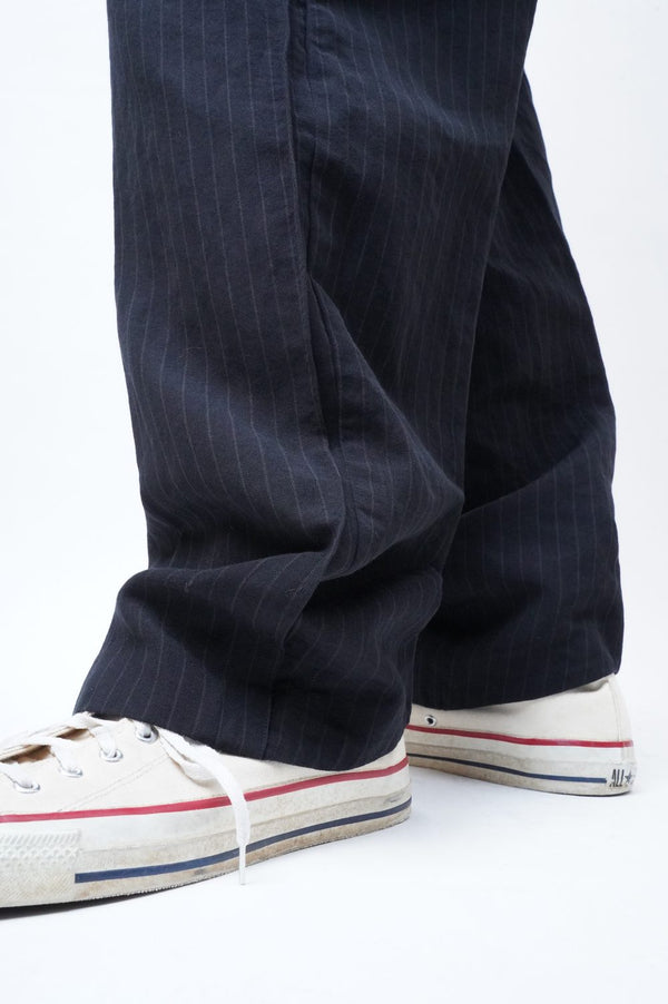 D.SCHENKER -Overdyed Stripe Flying V Trousers-