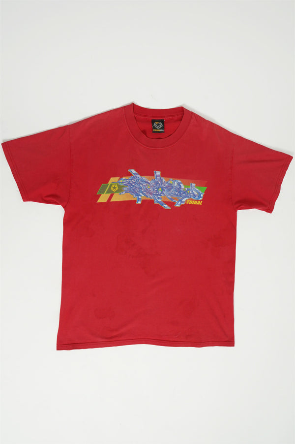 90's "TRIBAL USA" -Logo Printed S/S Tee-