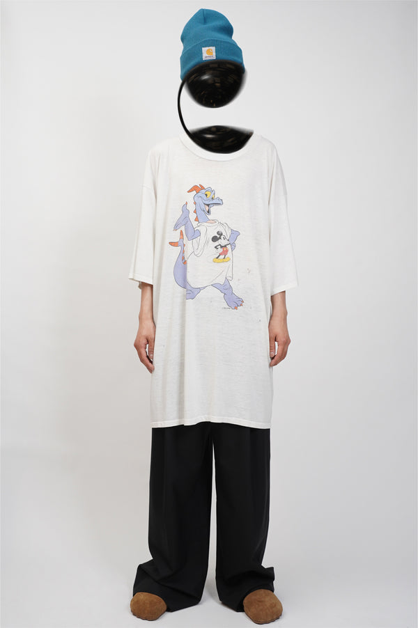 80`s "DISNEY" -"FIGMENT" Printed S/S Long T-Shirt-