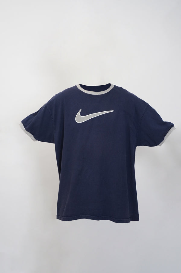 2000`s "NIKE" -Logo Printed S/S Ringer Tee-
