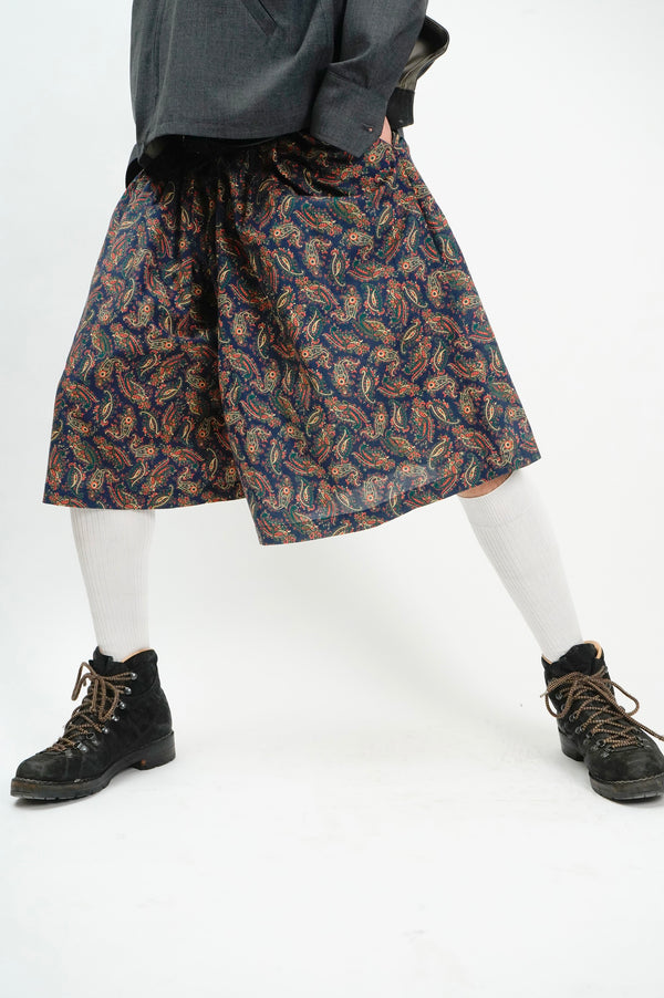 90's "TILLEY ENDURABLES" -Paisley Pattern Cotton Wide Shorts-