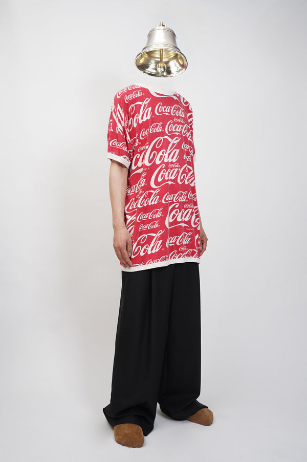 80`s "Coca-Cola" -Multi Logo Printed Ringer Tee-