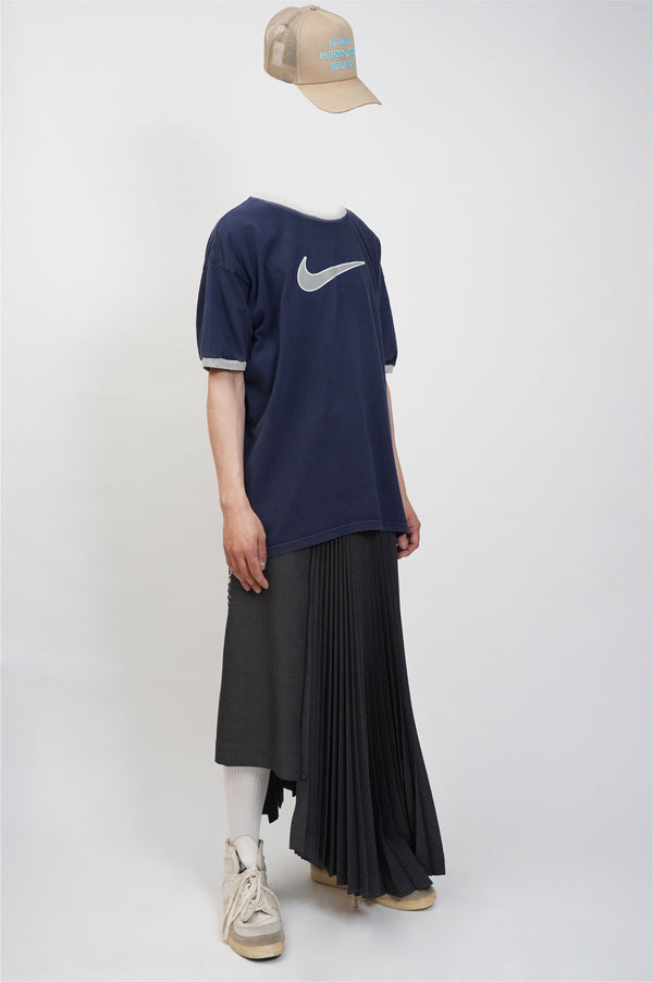 2000`s "NIKE" -Logo Printed S/S Ringer Tee-