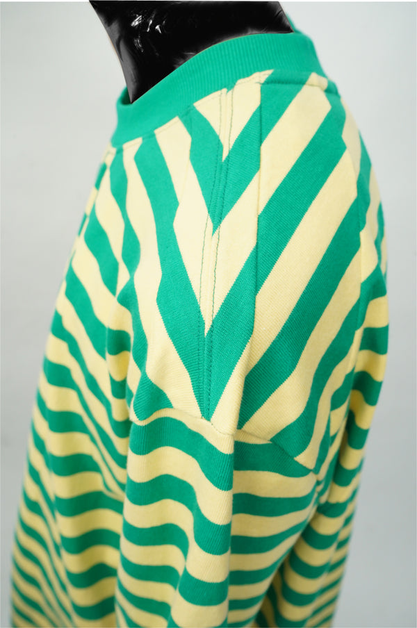 "Aris Tatalovich" -DART NECK STRIPE T-SHIRT-