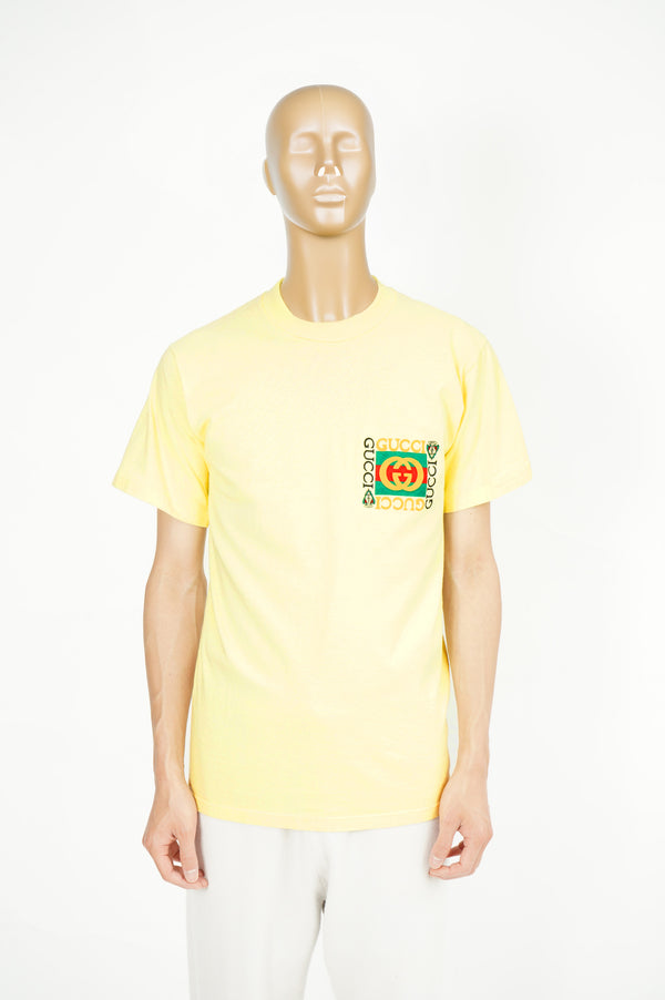 80's "JERZEES" -Bootleg "GUCCI" Printed S/S Tee-