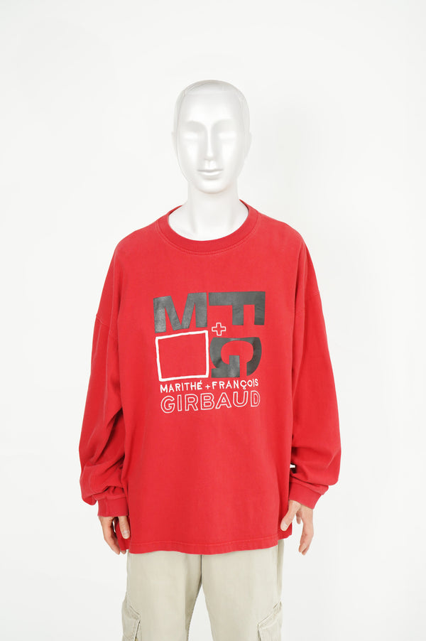 "MARITHE FRANCOIS GIRBAUD" -Logo Printed L/S Wide Tee-