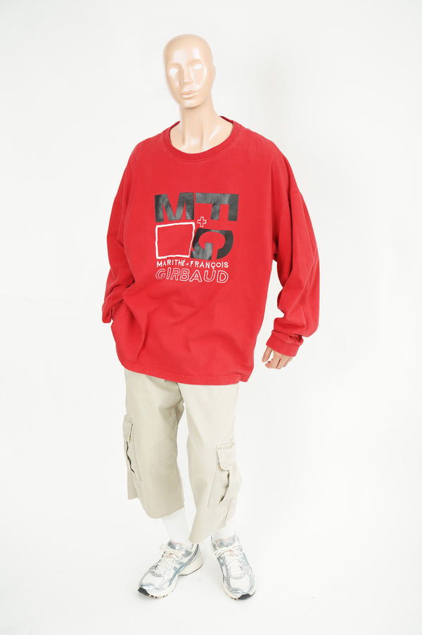 "MARITHE FRANCOIS GIRBAUD" -Logo Printed L/S Wide Tee-