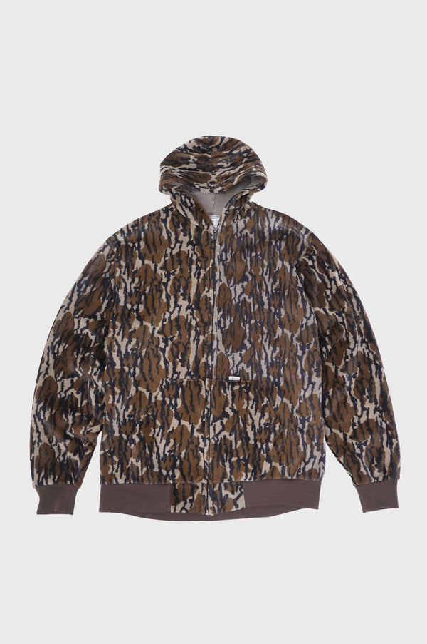 80's "CARHARTT" -Camo Pattern Pile Zip Parka-