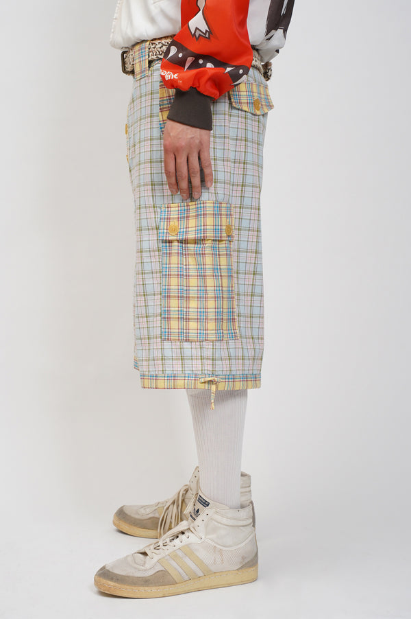 "Aris Tatalovich" -PLAID CARGO SHORTS-
