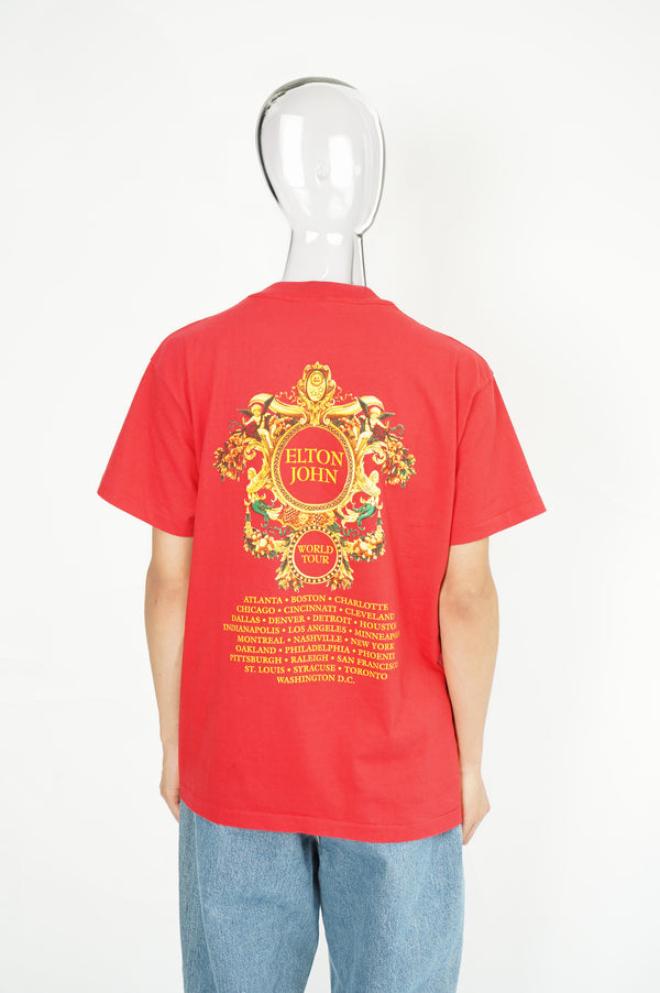 90's "ANVIL" -"ELTON JOHN" by Gianni Versace Printed Tee-