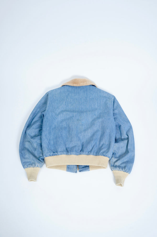 70's "Levi's" -G-1 Type Denim Boa Jacket-