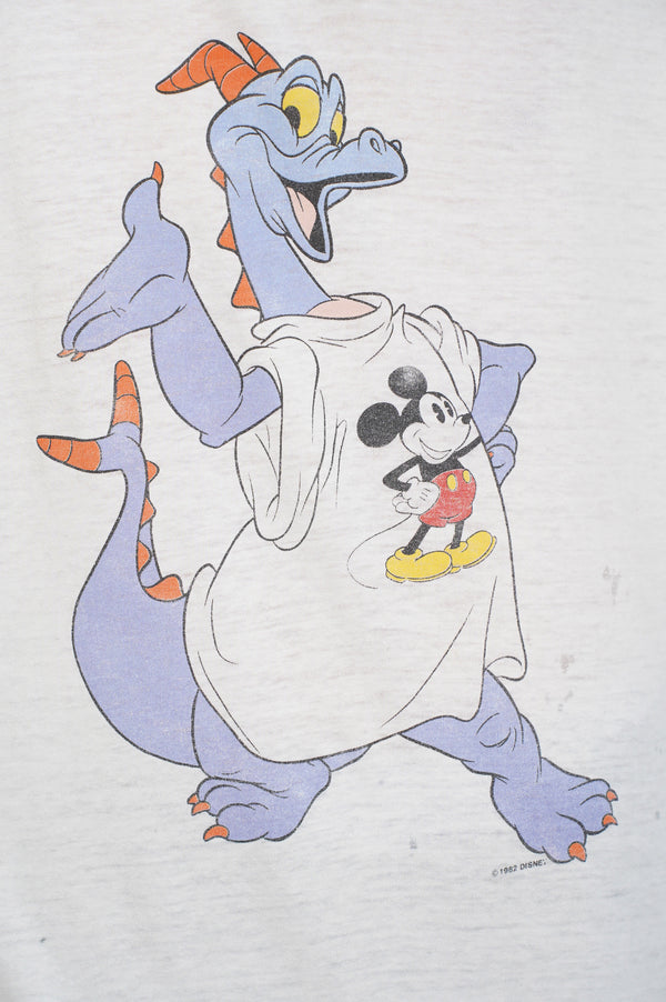 80`s "DISNEY" -"FIGMENT" Printed S/S Long T-Shirt-