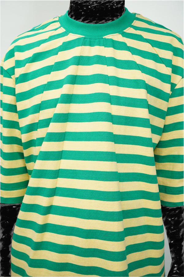 "Aris Tatalovich" -DART NECK STRIPE T-SHIRT-