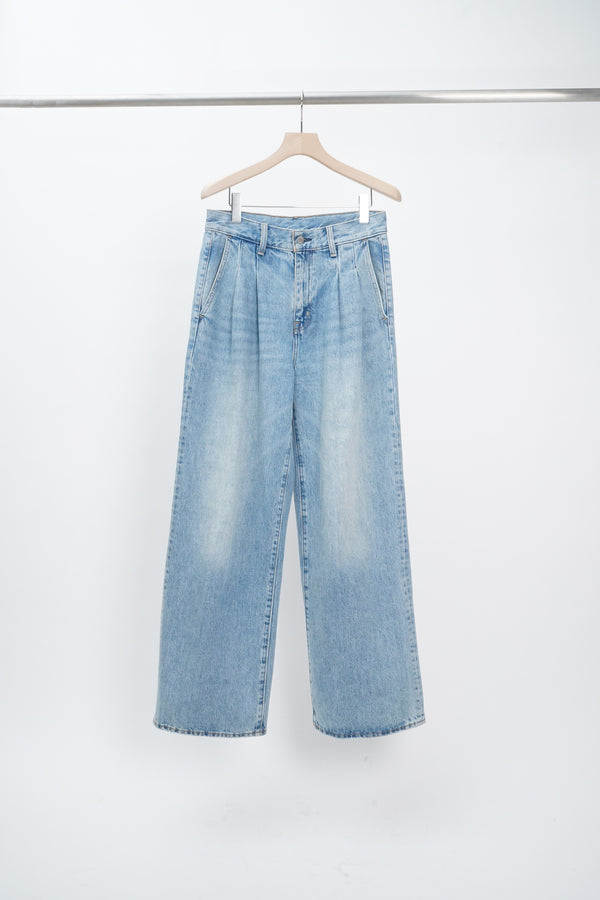 "UNKNOWN" -2 Tuck Denim Pants-