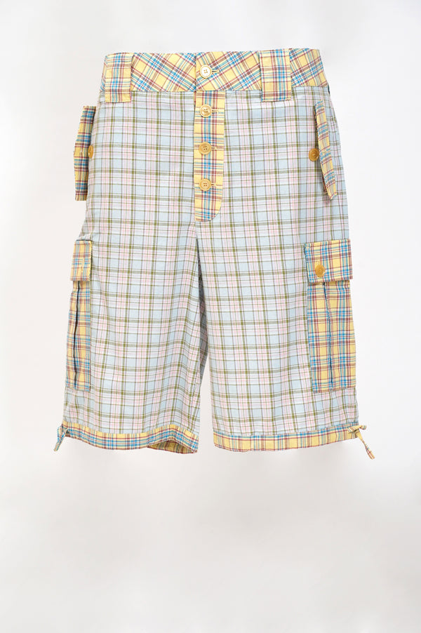 "Aris Tatalovich" -PLAID CARGO SHORTS-