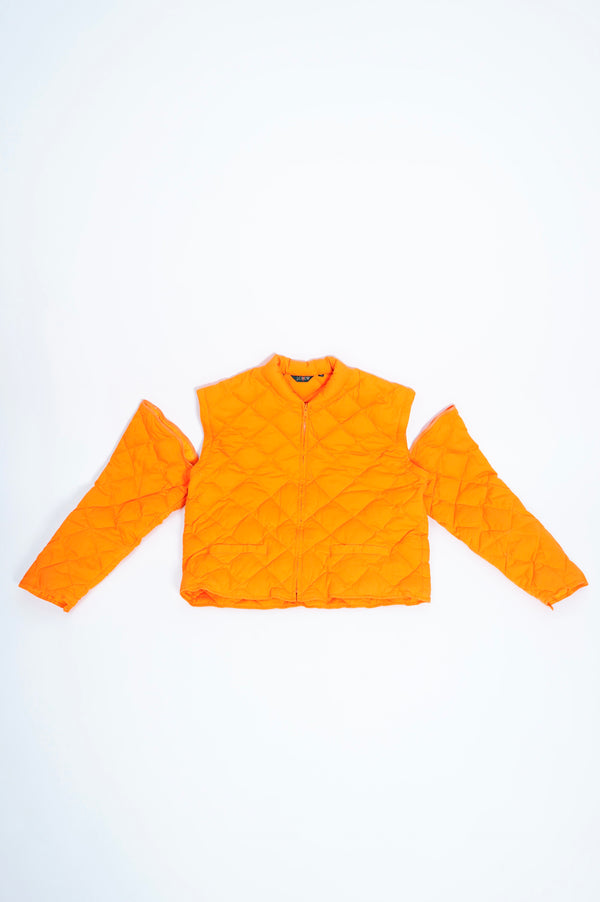 90's ”J.CREW” -Detachable Sleeve Down Jacket-