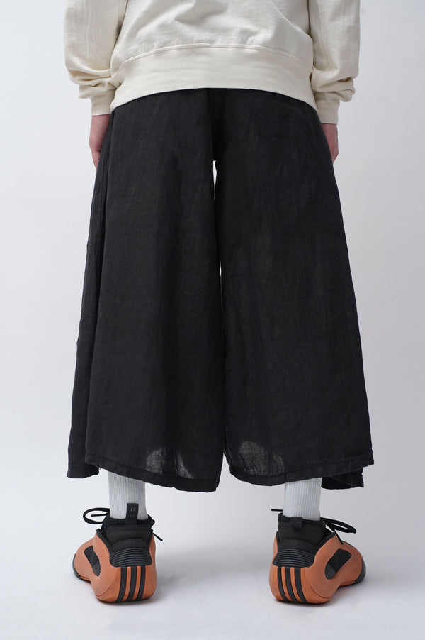 "UNKNOWN" -Design Linen Wide Pants-