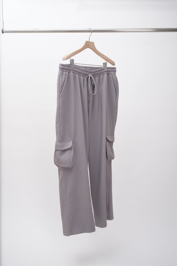 "UNKNOWN" -Pleats Wide Cargo Pants-