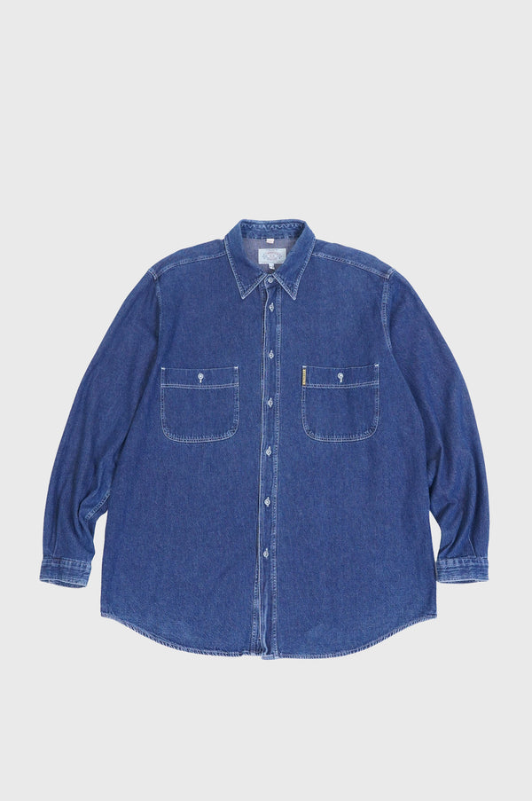 90's "ARMANI JEANS" -Denim L/S Shirt-