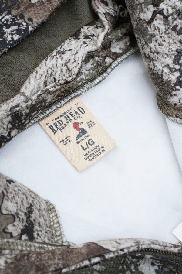 "RED HEAD" -Camo Half Zip Parka-