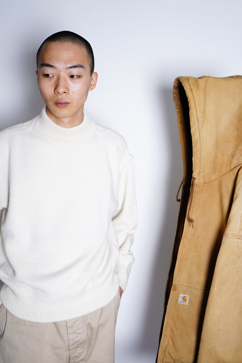 NIGEL -Mock Neck Alpaca Pullover- – MANHOLE ONLINE STORE