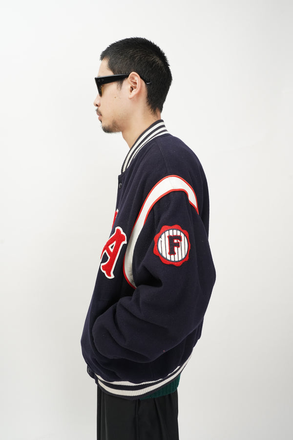 90's "FILA" -Logo Patch Stadium Jacket-