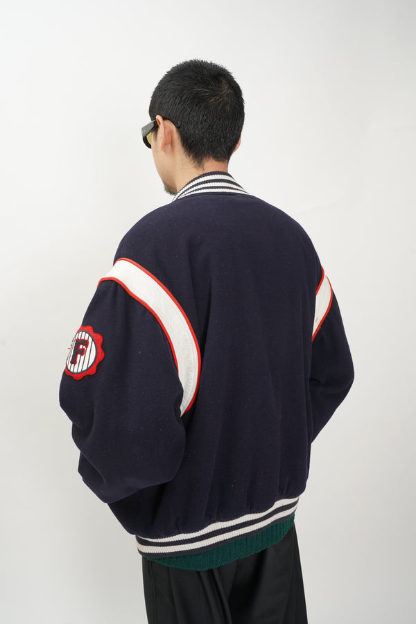 90's "FILA" -Logo Patch Stadium Jacket-