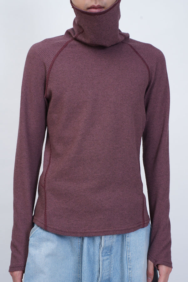 "UNKNOWN" -High Neck Thermal Pullover-
