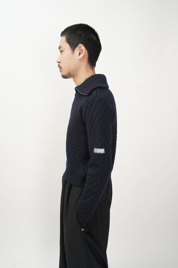 "GIORGIO ARMANI NEVE" -High Neck H/Z Knit Sweater-