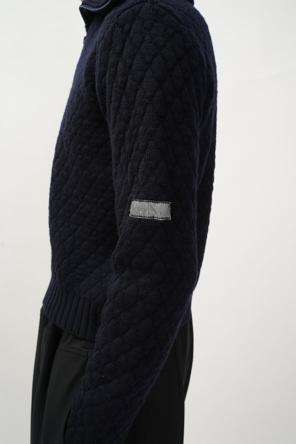 "GIORGIO ARMANI NEVE" -High Neck H/Z Knit Sweater-
