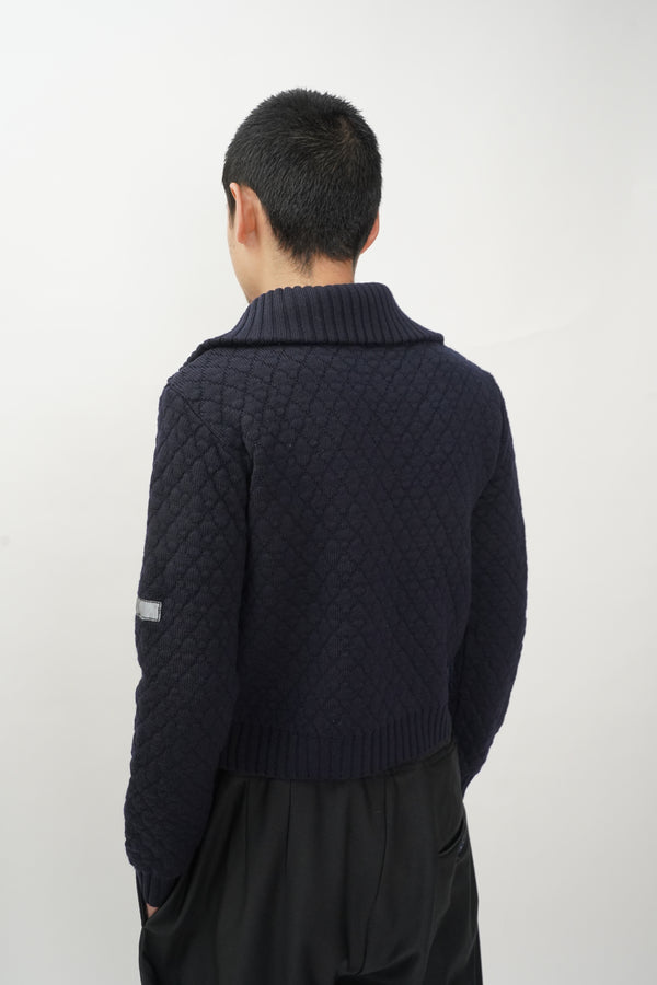 "GIORGIO ARMANI NEVE" -High Neck H/Z Knit Sweater-