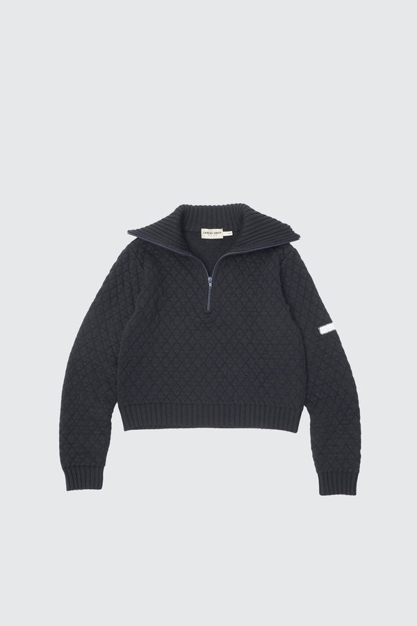 "GIORGIO ARMANI NEVE" -High Neck H/Z Knit Sweater-