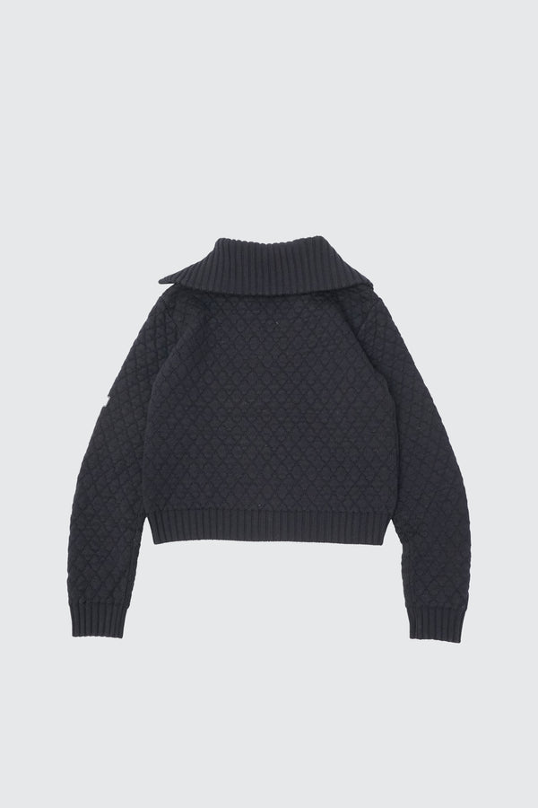 "GIORGIO ARMANI NEVE" -High Neck H/Z Knit Sweater-