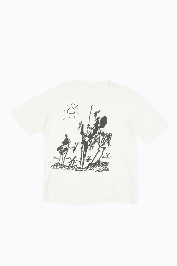 90's "PABLO PICASSO" -"Don Quixote" Art Printed S/S Tee-