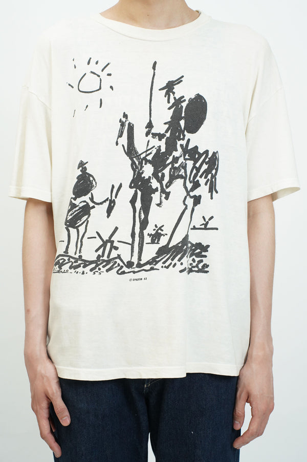 90's "PABLO PICASSO" -"Don Quixote" Art Printed S/S Tee-
