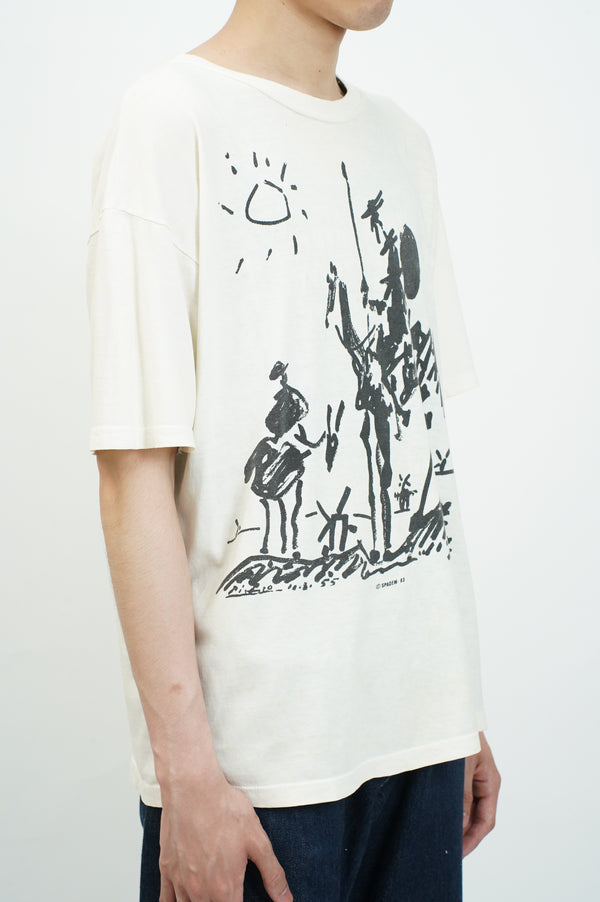 90's "PABLO PICASSO" -"Don Quixote" Art Printed S/S Tee-