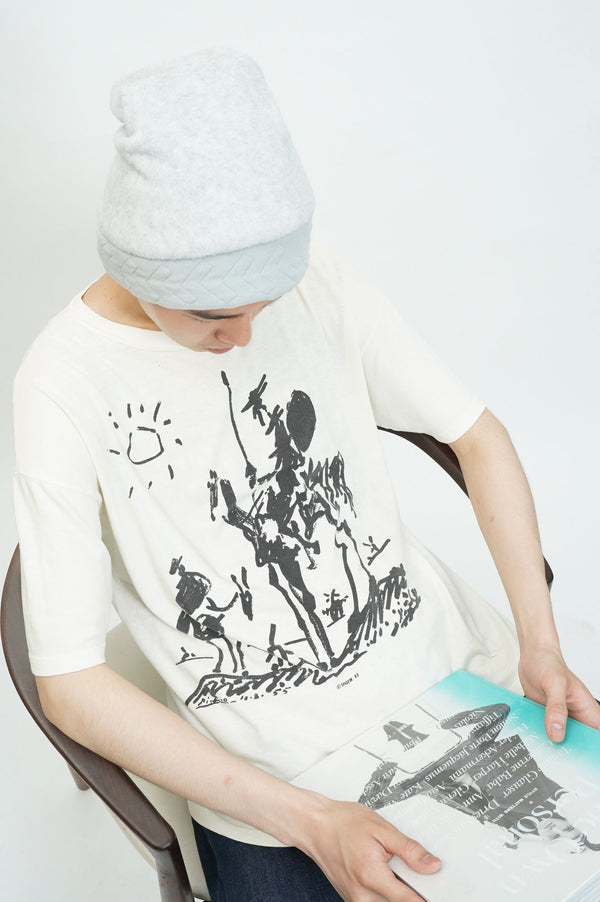 90's "PABLO PICASSO" -"Don Quixote" Art Printed S/S Tee-