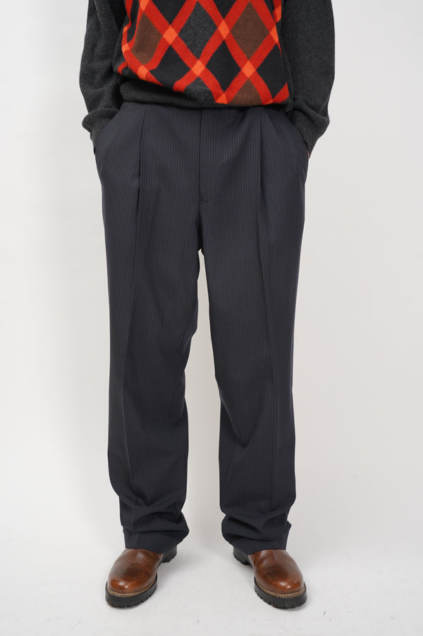 "346 BROOKS BROTHERS" -Stripe Pattern 2Tuck Slacks-