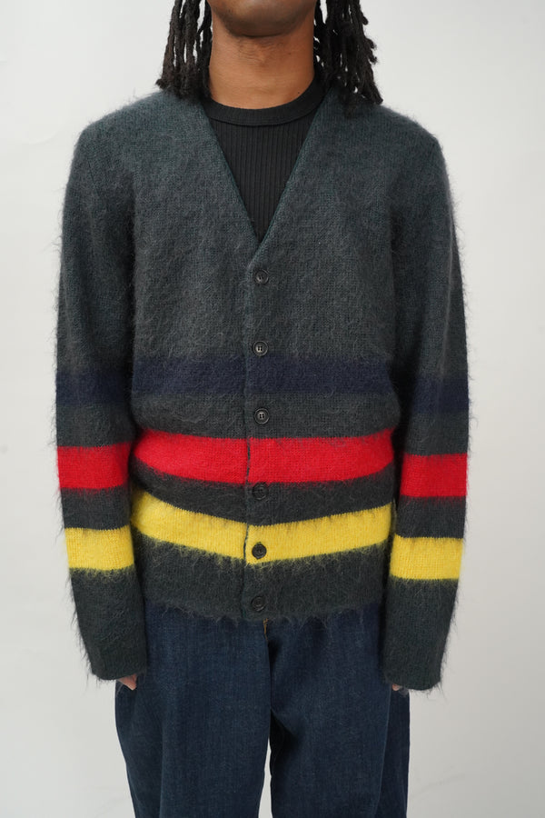 "UNKNOWN" -Mohair Shaggy Knit Cardigan-
