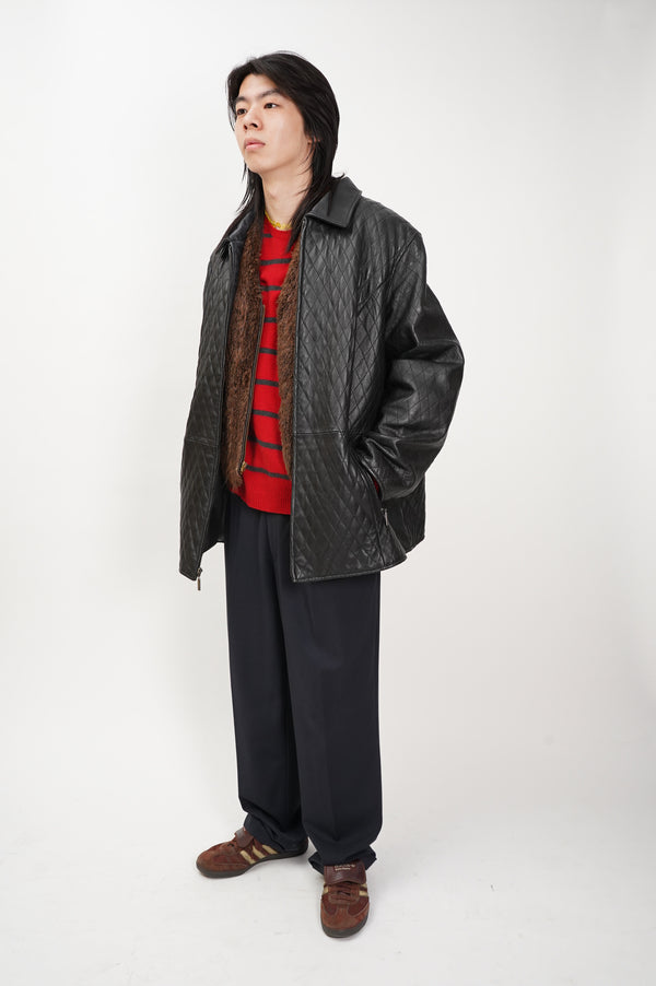 "avenue" -Quilting Leather Jacket-