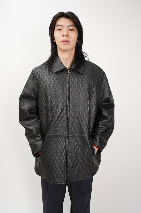 "avenue" -Quilting Leather Jacket-