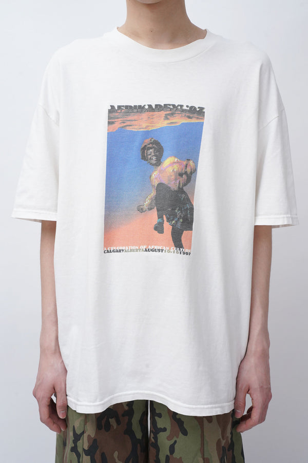 90's "Hanes" -African Woman Printed S/S Tee-