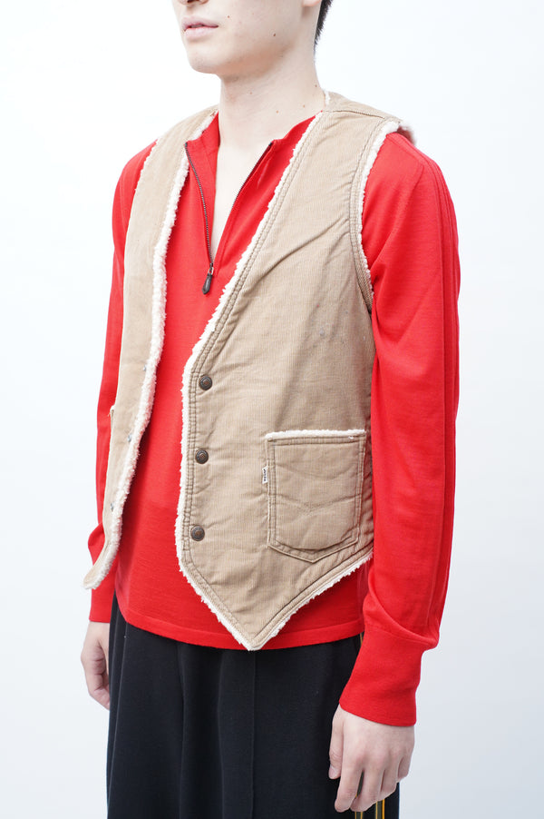 70's "Levi's" -Corduroy Boa Vest-