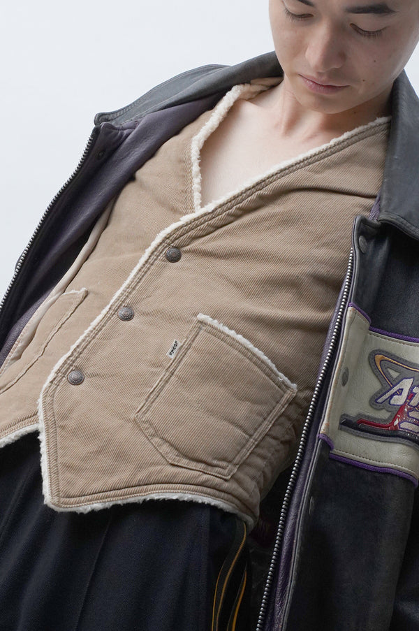 70's "Levi's" -Corduroy Boa Vest-
