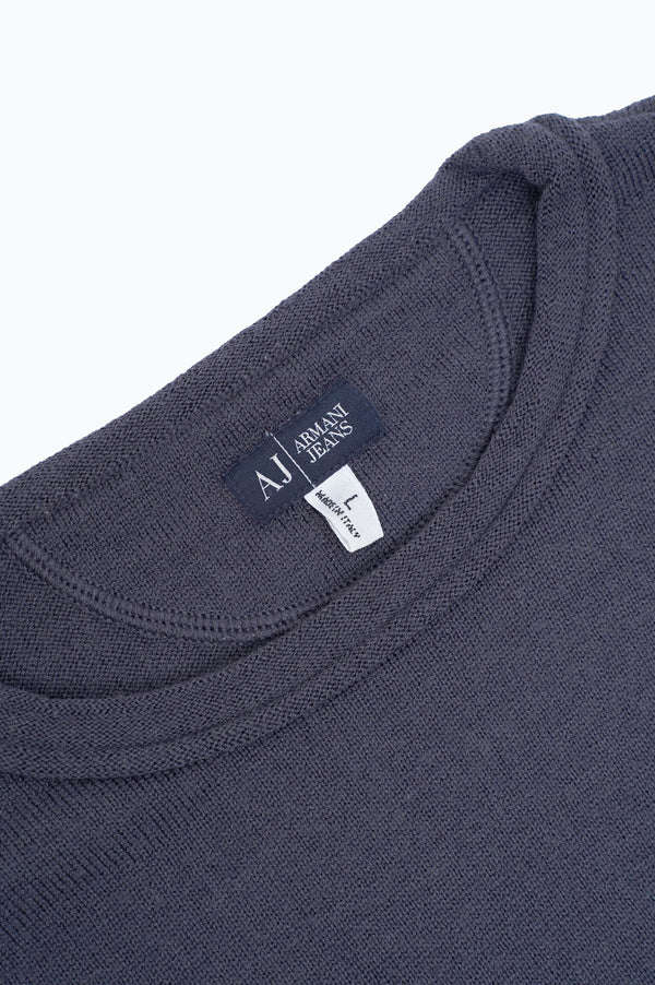 "ARMANI JEANS" -Wool C/N Knit Sweater-