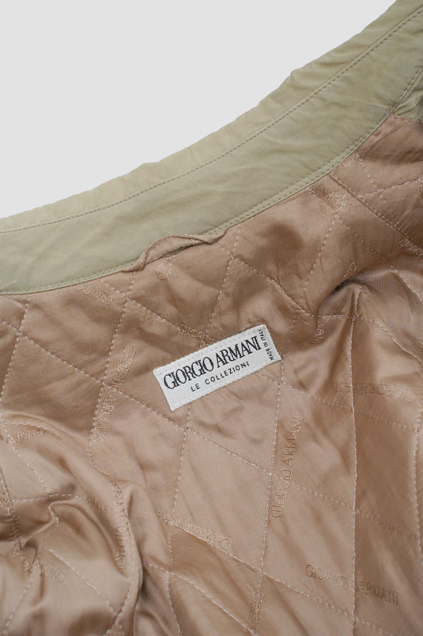 90's "GIORGIO ARMANI" -Cotton Padded Soutien Collar Coat-