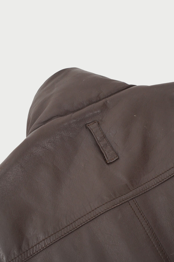 80'S "Eddie Bauer" -Leather Down Vest-