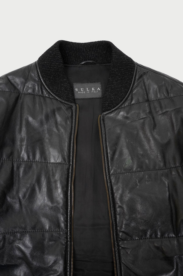 "SULKA" -Leather Padded Jacket-